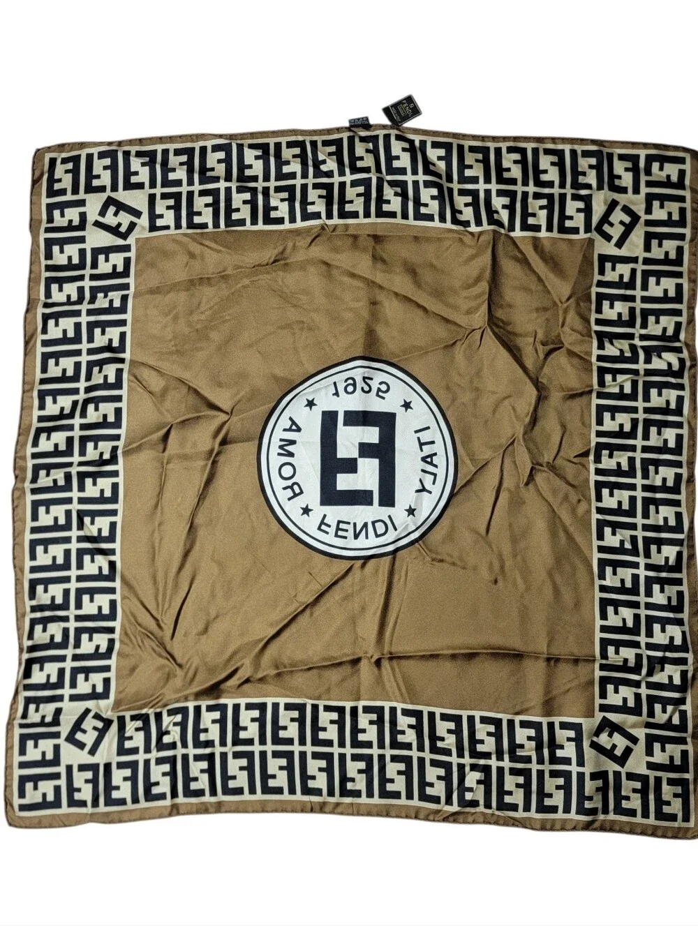 FENDI Roma FF 100% Silk Scarf